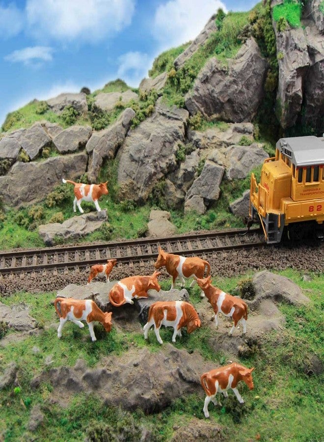 Evemodel Farm Animals Figure Set,AN8705 36PCS 1:87 Well Painted Model Cows and Figures for HO Scale Model Train Scenery Layout Miniature Landscape New - Image 2
